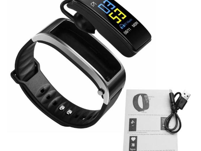 Bluetooth Color Headset Talk Smart band Bracelet heart rate monitor Sports Smart Watch Passometer Fitness Tracker Wristband