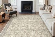 Large Rugs for Living Room 200x290cm, Extra Large Area Rug Washable, Vintage Boho Big Rugs, Low Pile, Non-Shedding, XXL Carpet, Oriental Design, Dining Room, Home, Office, Bedroom