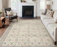 Large Rugs for Living Room 200x290cm, Extra Large Area Rug Washable, Vintage Boho Big Rugs, Low Pile, Non-Shedding, XXL Carpet, Oriental Design, Dining Room, Home, Office, Bedroom