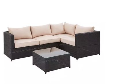 Outdoor corner sofa rattan style
