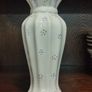 Vintage Style Floral Vase with Gold Trim Cottage Garden Decor Image 2