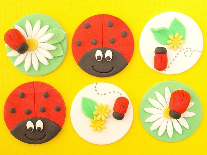 cupcake toppers farm animals ladybugs