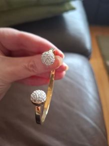 Dryberg Kern diamante gold bangle