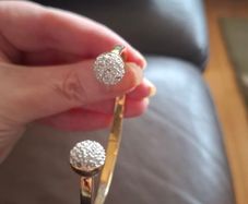 Dryberg Kern diamante gold bangle