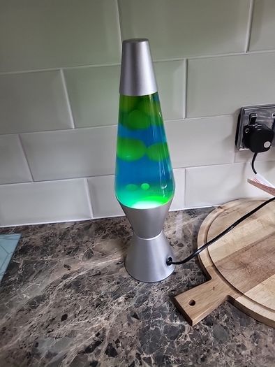 Lava lamp green and blue