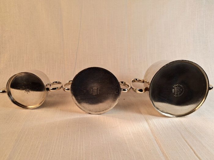 vintage silverplated dual handled sugar bowls
