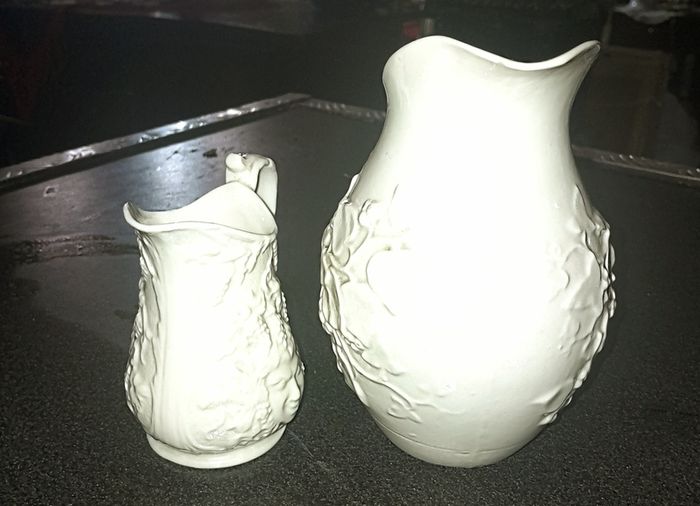 2 First period Belleek jugs