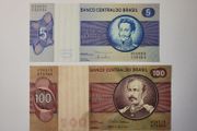 Brazil Cruzeiros 1970-1974 2 Notes Unc