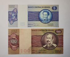 Brazil Cruzeiros 1970-1974 2 Notes Unc