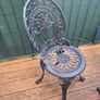Garden table and 4 Chairs (ornate cast aluminium) Image 2