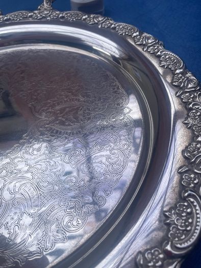 Silver Tray and cups
