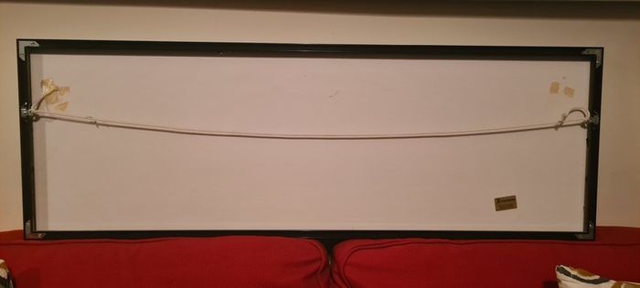 A beautiful black framed panoramic photo of Amsterdam