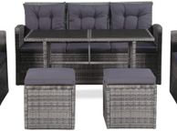 main image for ad _Garden Sofa, 18 Pieces Poly rattan garden furniture set