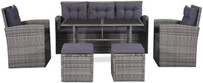 _Garden Sofa, 18 Pieces Poly rattan garden furniture set