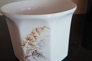 Vintage Ceramic Wheat Design Flower Pot Planter
