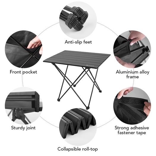 BRAND NEW Camping Picnic Desk with Waterproof Tableware Clothes Storage Bag Backyard Use
