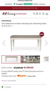 Dining table with extension