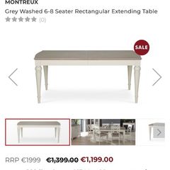 Dining table with extension
