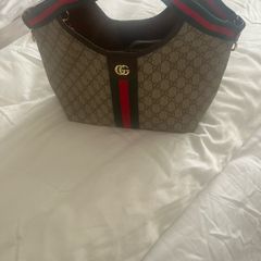 Small GG giglio canvas soft bag