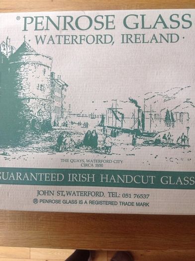 Penrose Glass, Waterford. Irish Handcut Glass.