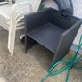 Rattan garden furniture 4 chairs and glass top table Image 5