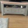 solid oak tv unit Image 2
