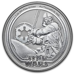1 oz STAR WARS Darth Vader Silver Coin 2026 BU (In Capsule)