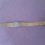 ladies vintage Rovada Quartz yellow gold  wrist watch designed with Tara brooch on strap Image 4