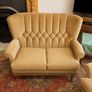 Vintage Velvet Style Sofa & Armchair Set Image 3