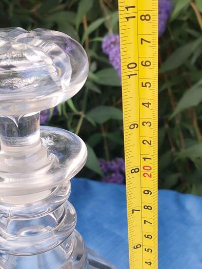 A Pair Georgian lead glass hand blown decanters