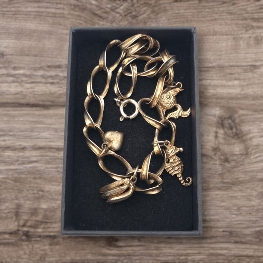 Vintage Italian Sterling Silver Charm Bracelet