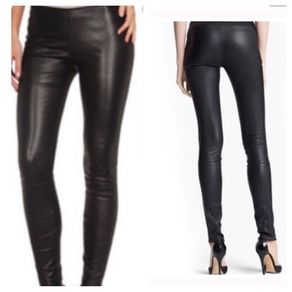 Zara Basic Collection faux leather black skinny stretchy pants size UK10 EU 38 Perfect condition Postage included
