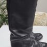 Buffalo black leather pull-on knee high boots Sz 39 - Rrp 150 (New) Image 4