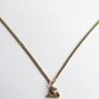 Vintage Sterling Silver 925 Gold Plated -So- Pendant Necklace length 15" - 1,9g Image 3