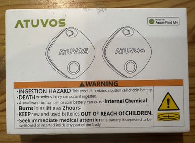 Atuvos Vos Tag AT2301 item trackers - 2 pack