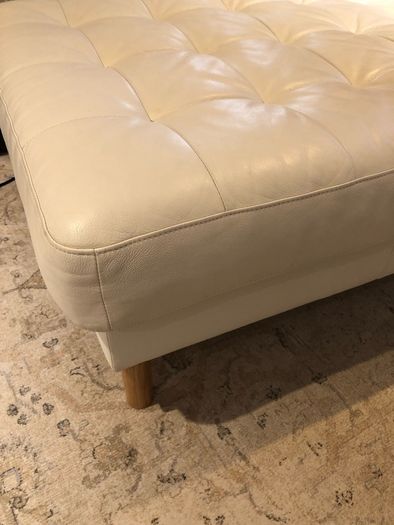 IKEA Landskrona Chaise longue, add-on unit, beige leather