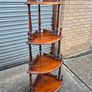 Vintage Mahogany Corner Whatnot Display Shelf Image 3