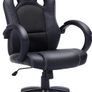 Racing Sport Office Chair with Tilt Function Computer Desk Swivel Chair PU Black OBG56BUK, 77x66x107-117) cm Image 2