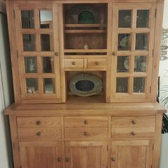 Large Solid Wood Display Cabinet