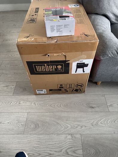 weber smoque bbq and cover