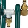 Hose Reel, Wall Mounted, for 60 m Hoses, 2 Click Connectors, H x W x D: 36 x 55 x 50 cm, Steel, Green Image 3