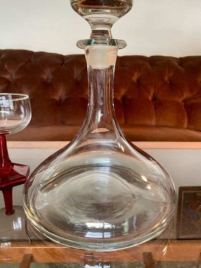 Vintage Full Bodied Red Wine Glass Decanter Original Stopper
