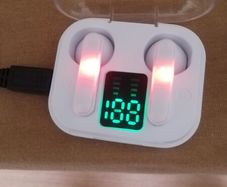 New Bluetooth headphones can be seen charging