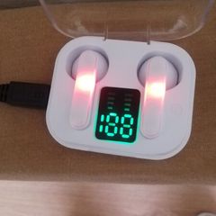 New Bluetooth headphones can be seen charging