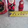 Matryoshka Matryoshka Matryoshka Babushka 3 Piece Russian Doll Old Vintage Wooden Dolls Image 3