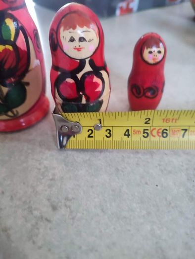 Matryoshka Matryoshka Matryoshka Babushka 3 Piece Russian Doll Old Vintage Wooden Dolls