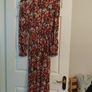 Floral full length Dress size 12 with sleeves Image 7