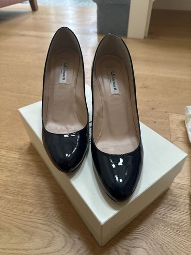 LK Bennett Navy Court Shoes