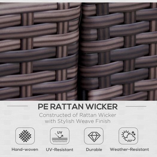 NEW SALE Rattan Chair Furniture Set W/ Middle Tea Table-Brown (FREE SHIPPING)