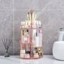 Pink Rotating Makeup Organiser Crystal 360 Rotation Cosmetic Storage Holder Makeup Turntable Spin Display Stand Bathroom Bedroom Vanity Dressing Table Gift Girl Lady Women Image 4
